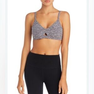Alo Yoga Alosoft Lounge Cutout Bra – Grey Heather, XS, Like New